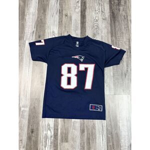 Size Youth Medium (10/12) - NFL New England Patriots #87 Rob Gronkowski Jersey